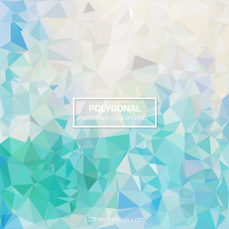 Polygonal Triangular Turquoise Background