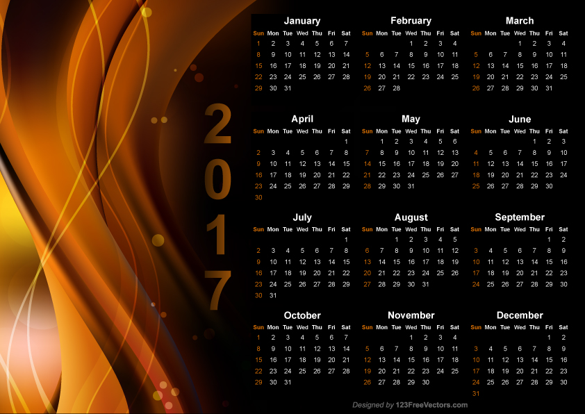 Graphic Design Calendar 2017