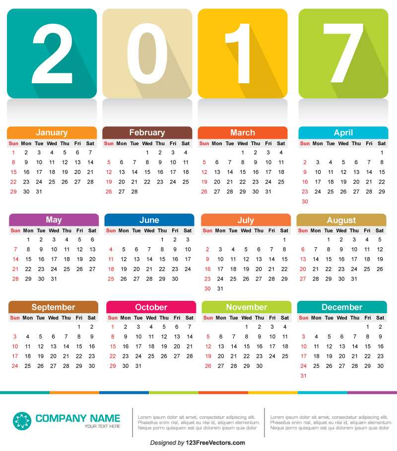 Calendar 2017 Vector