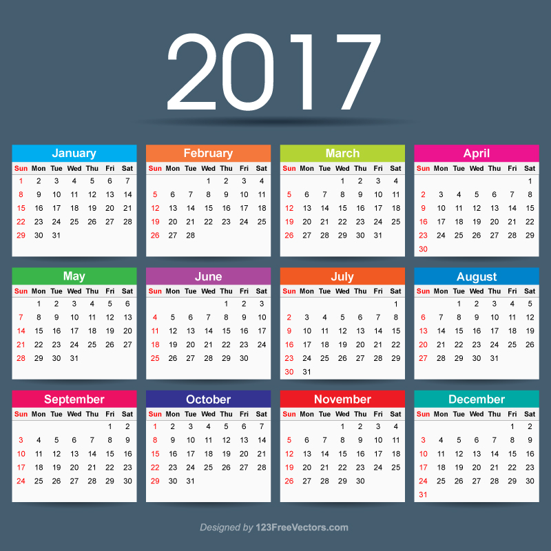 2017 Calendar Ai