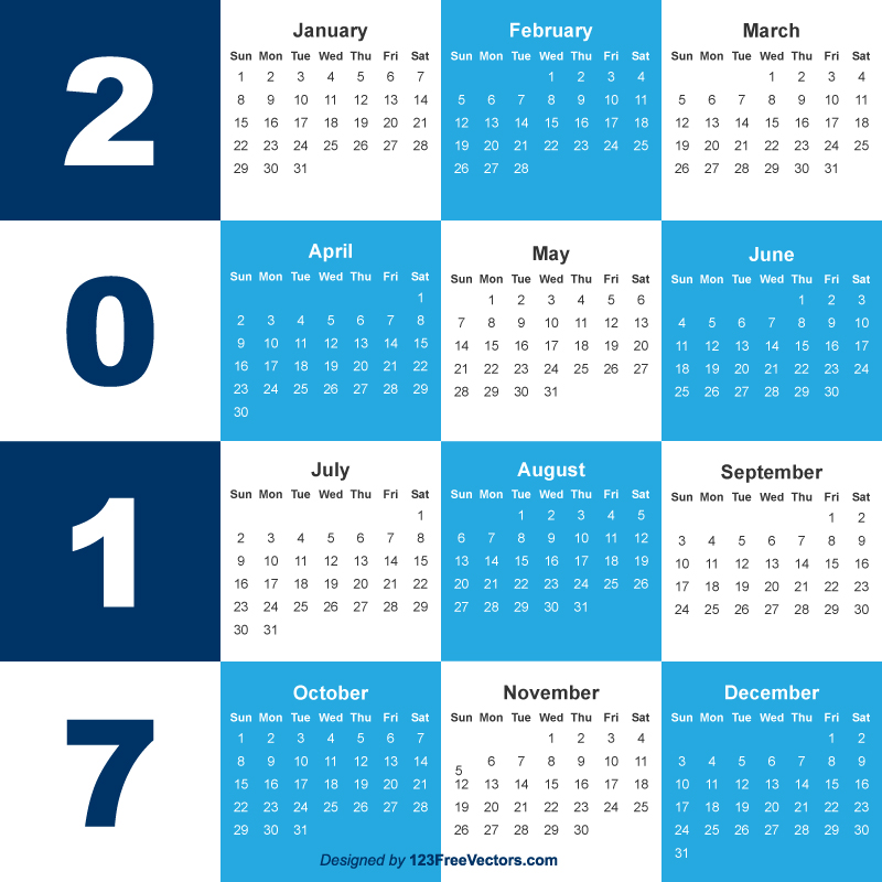 2017 Calendar Template Free Download