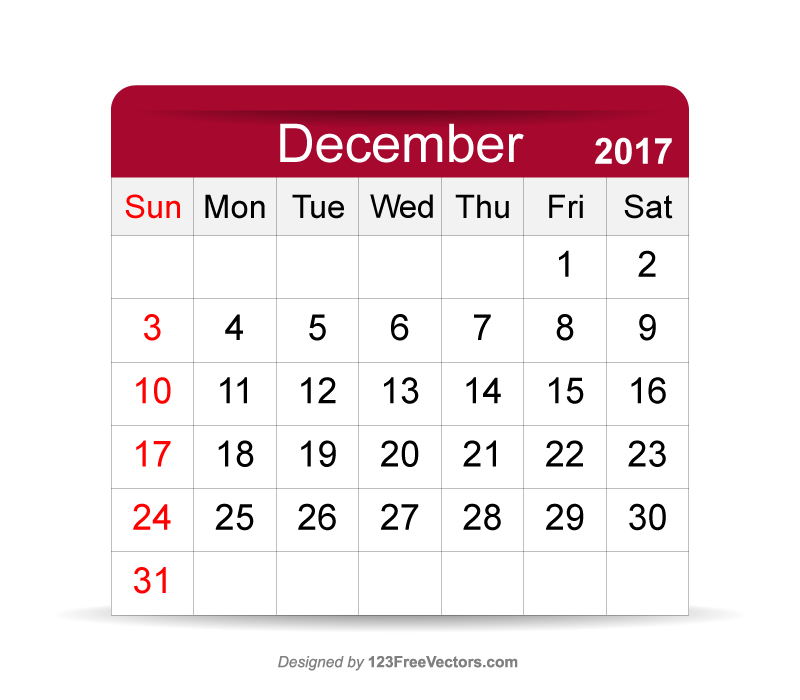 December 2017 Calendar