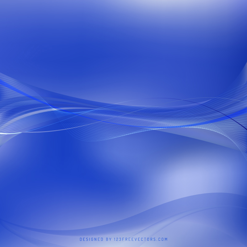 Cobalt Blue Flowing Lines Background Template
