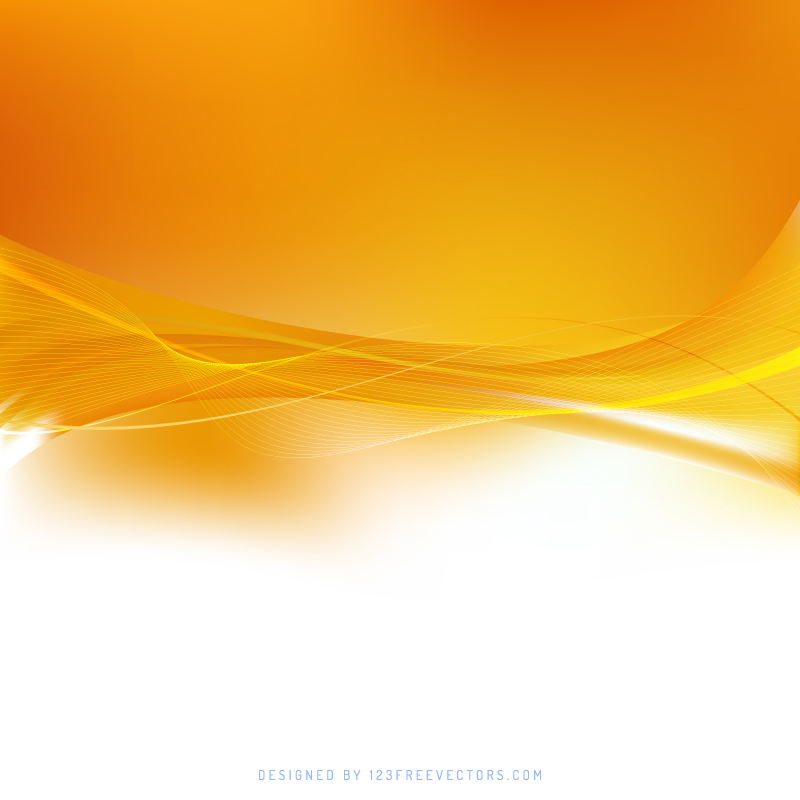 Abstract White Orange Wavy Lines Background