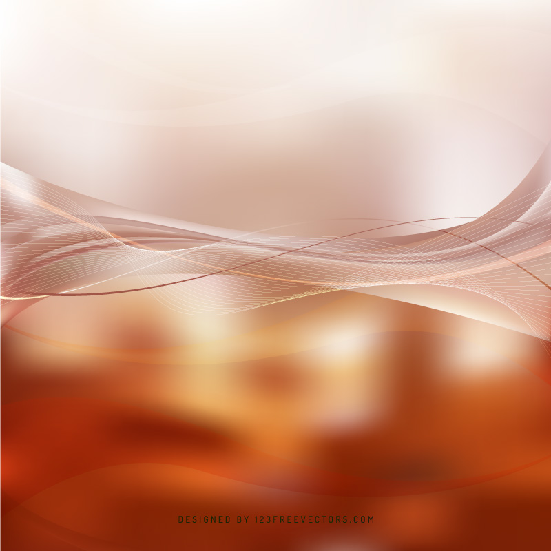 Abstract Orange Curved Lines Background Template