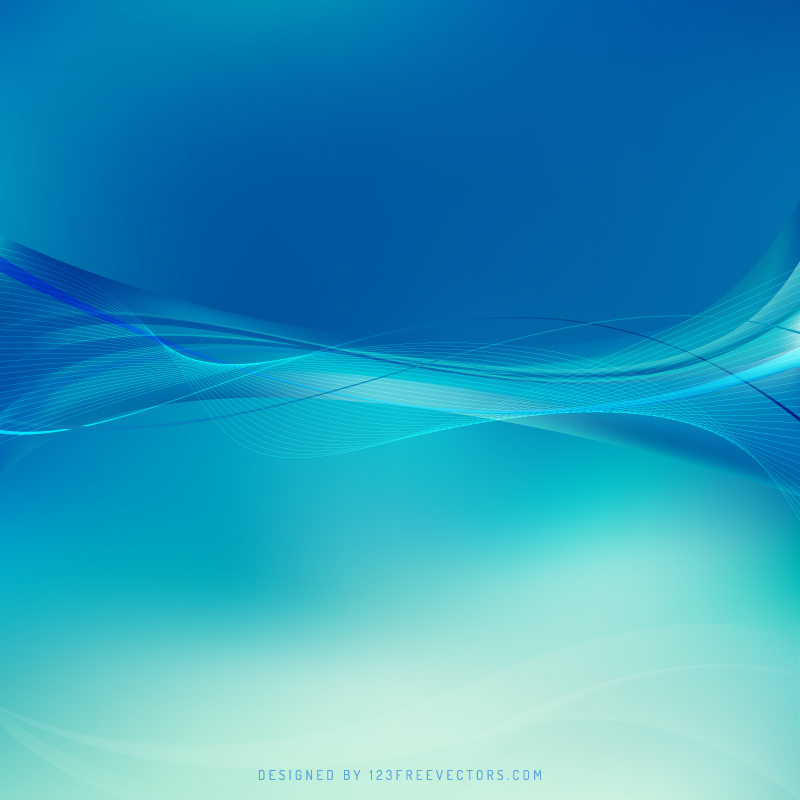 Abstract Turquoise Blue Flowing Lines Background