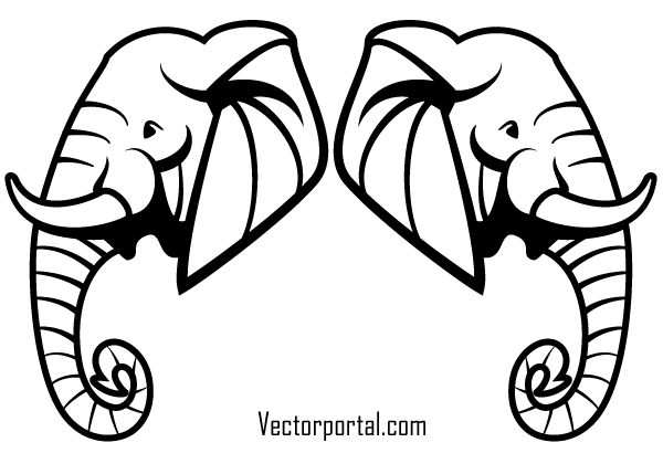 Free Elephant Head Vector Art