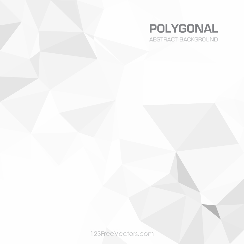 White Abstract Geometric Polygon Background Vector