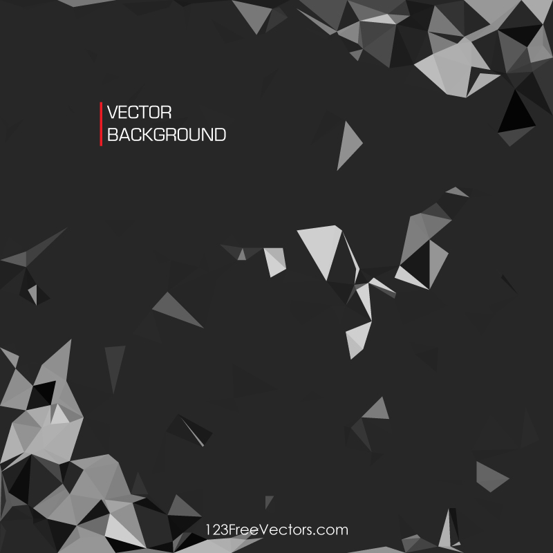 Black Abstract Polygonal Triangular Background Clip Art