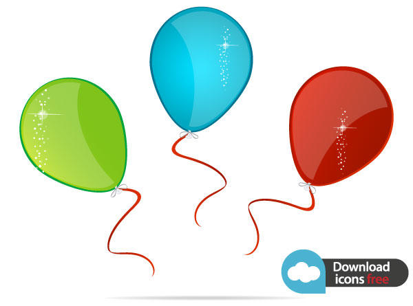 Free Vector Icon Colorful Balloons