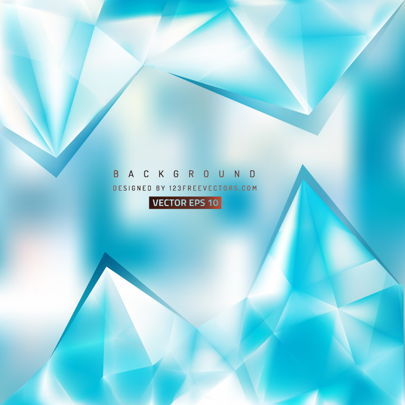 Free Blue and White Triangle Background Vector Image