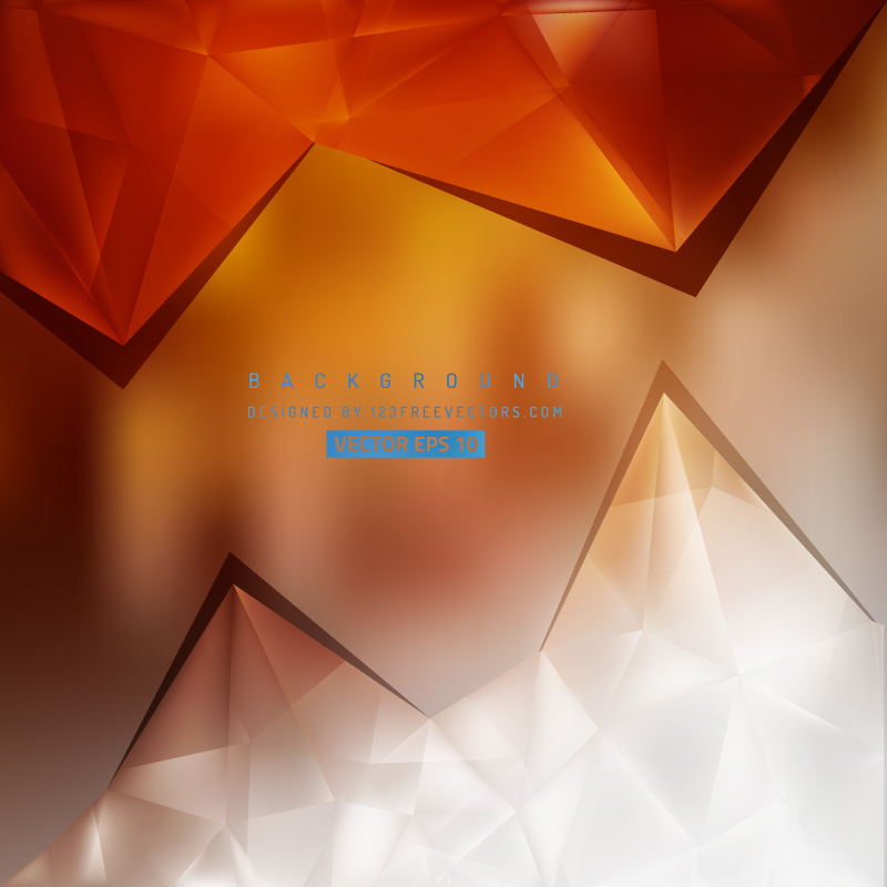 Free Orange and White Triangle Background Pattern Graphic