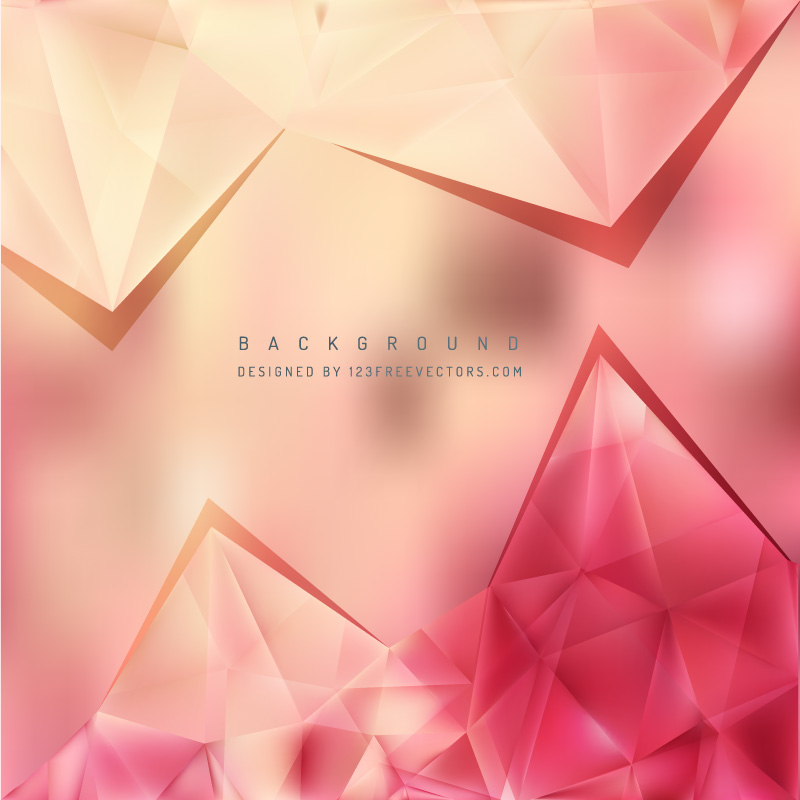 Free Pink and Beige Triangle Background Pattern Vector Graphic