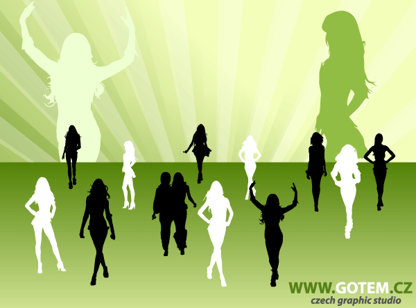 Fashion Woman Silhouettes Vector Free