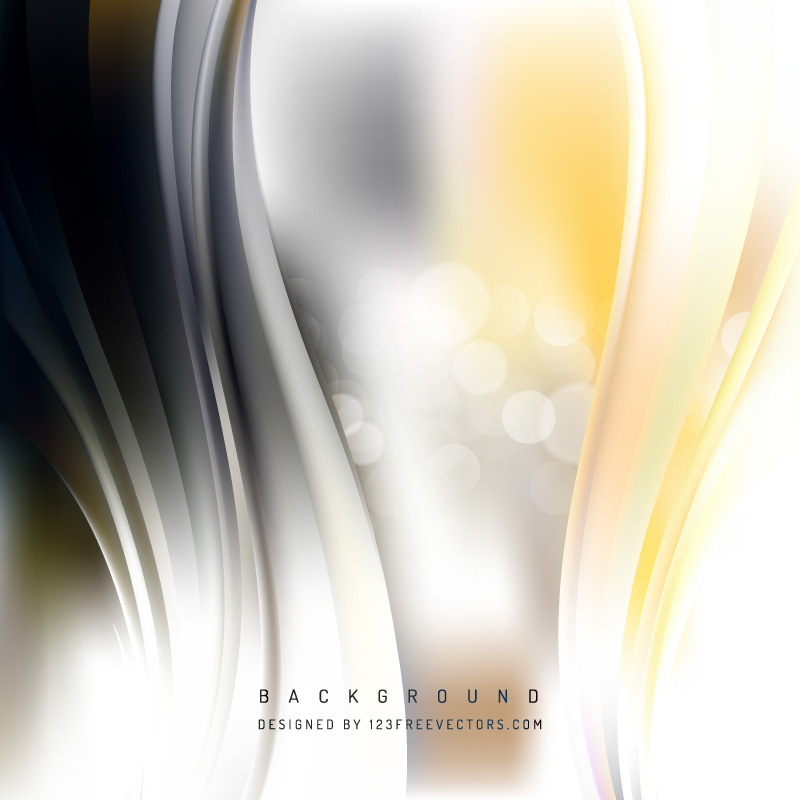 Free Abstract Yellow Black and White Vertical Wave Background Vector