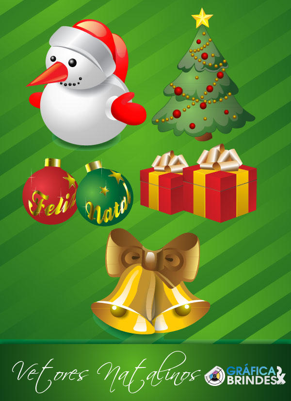 Christmas Vector Pack – Snowman, Tree, Ornaments, Gift Box, Bell