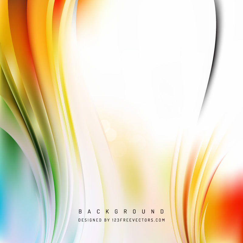 Free Abstract Orange White and Green Vertical Wave Background Image