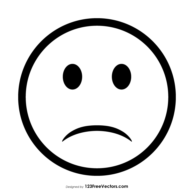 Slightly Frowning Face Emoji Outline