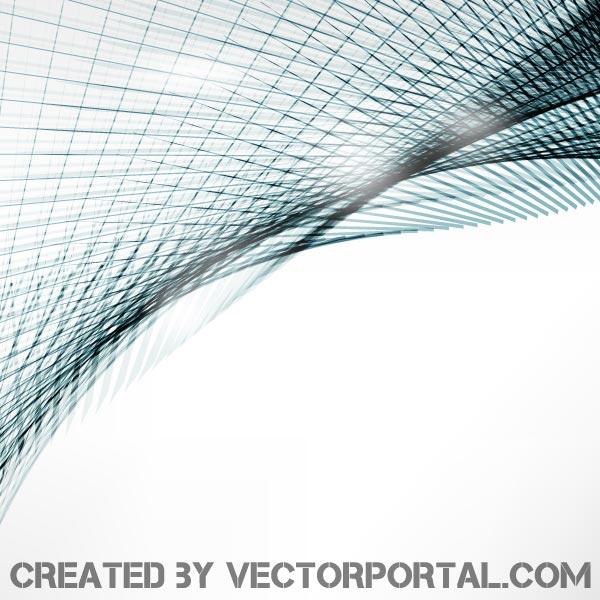 Abstract Curved Lines Vector Background Design