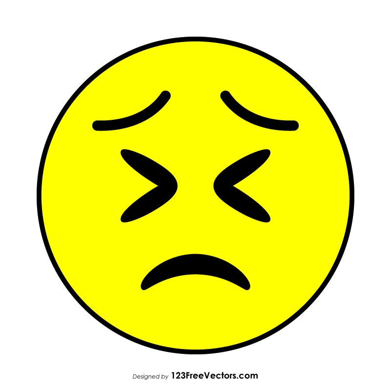 Persevering Face Emoji Vector Download