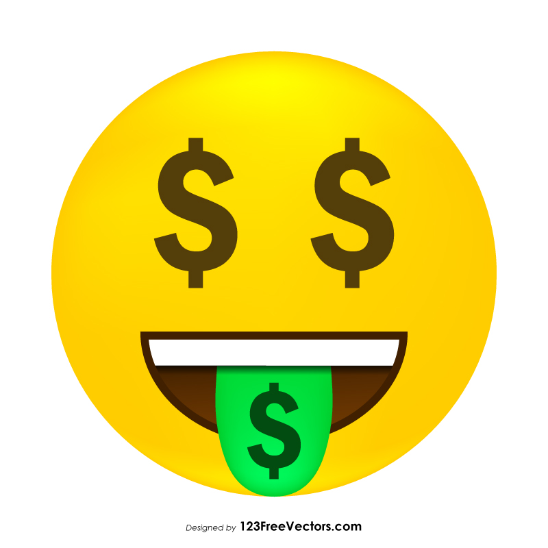 Money-Mouth Face Emoji Clipart