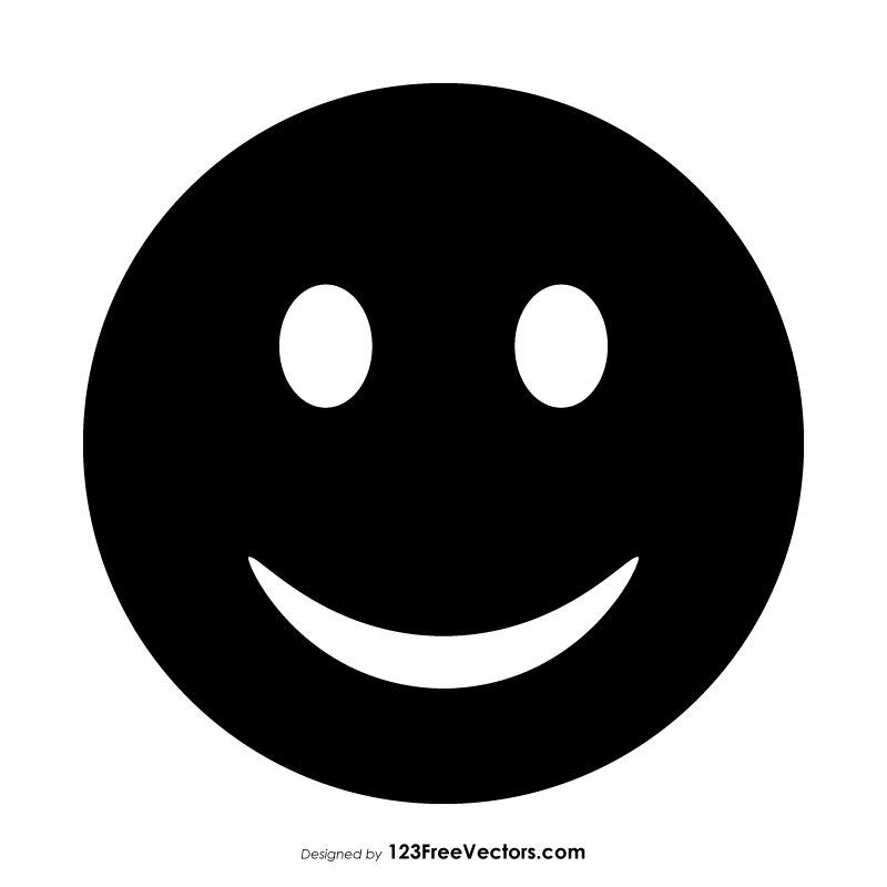 Smiling Face Emoji Black And White Svg IMAGESEE