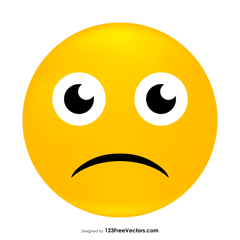 Slightly Frowning Face Emoji Graphics