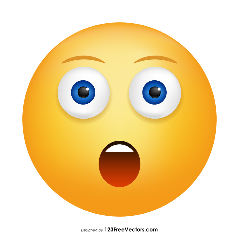 Face With Open Mouth Emoji Vector