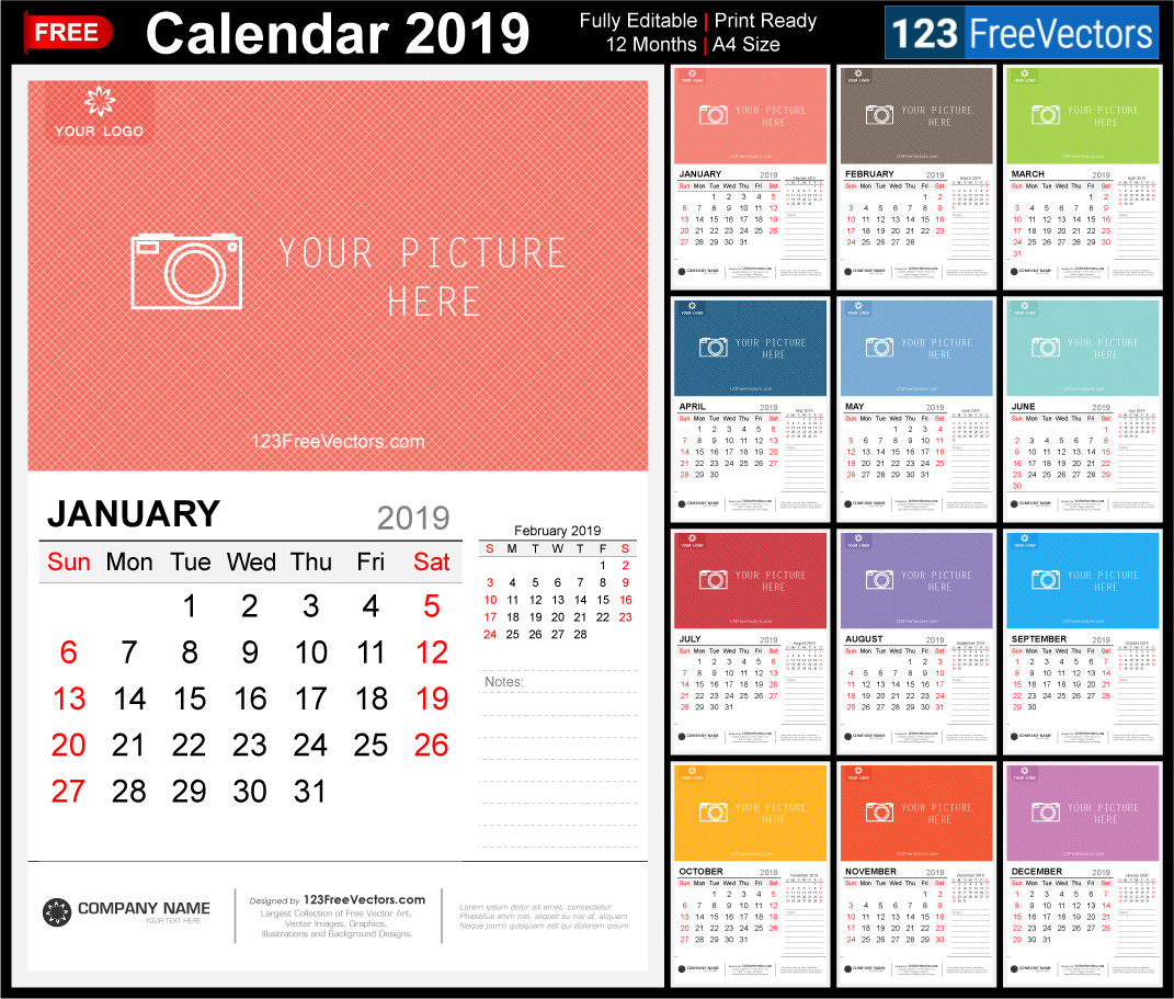 2019 Wall Calendar