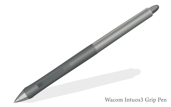 Wacom Intuos3 Grip Pen Vector Illustration