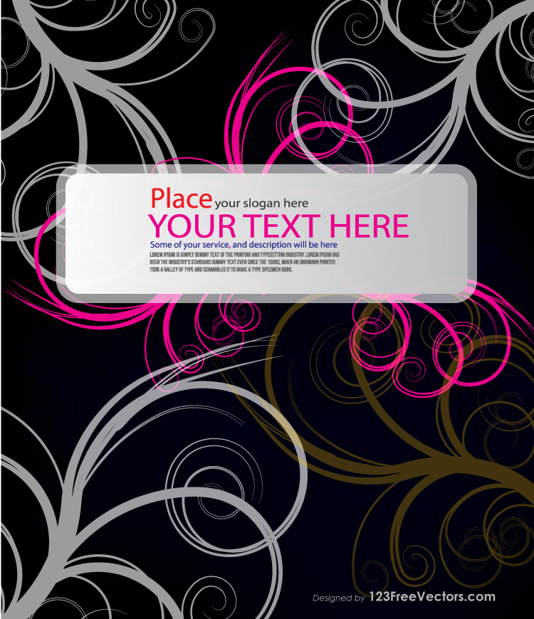 Floral Text Banner