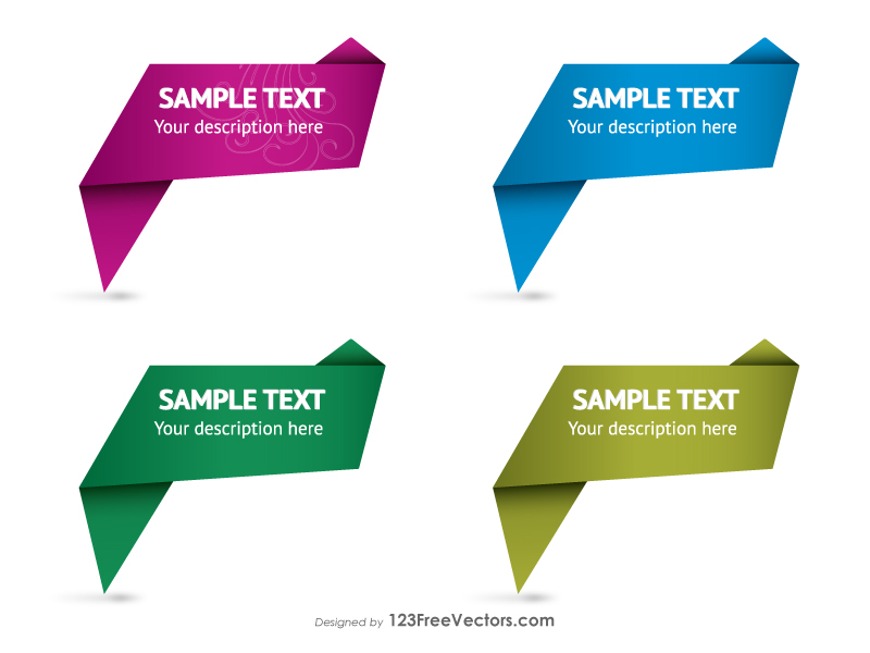 Origami Signs Vector