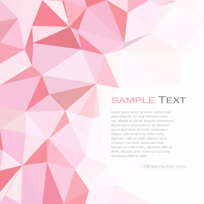 Light Pink Abstract Low Poly Background Illustrator