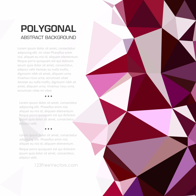 Dark Pink Polygonal Background Illustrator