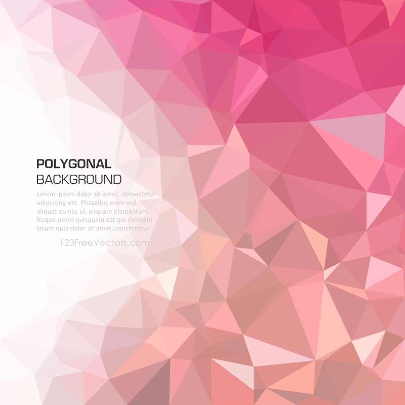 Pink Abstract Low Poly Background Free