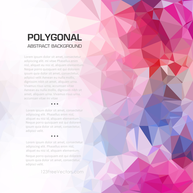 Polygonal Triangular Pink Background Design