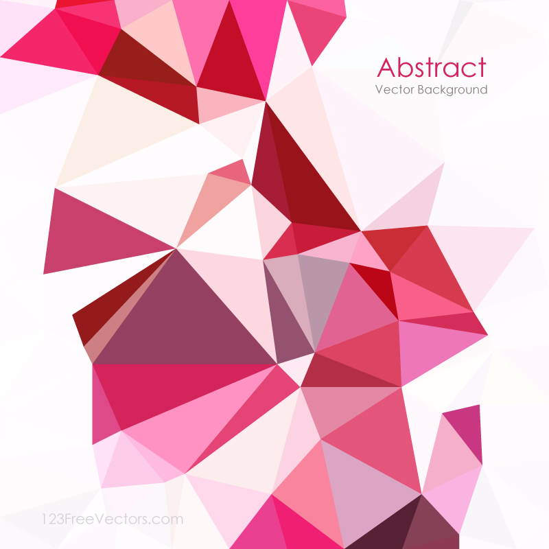 Pink Polygonal Triangular Background Design