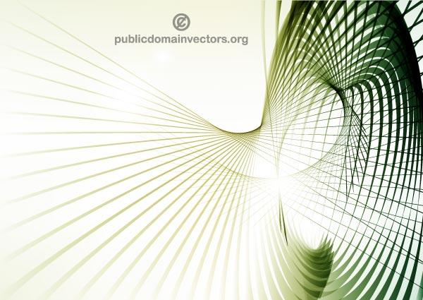 Abstract Vector Illustration Green Lines Background