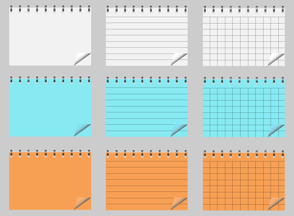 Spiral Notepad Vector Pack Free