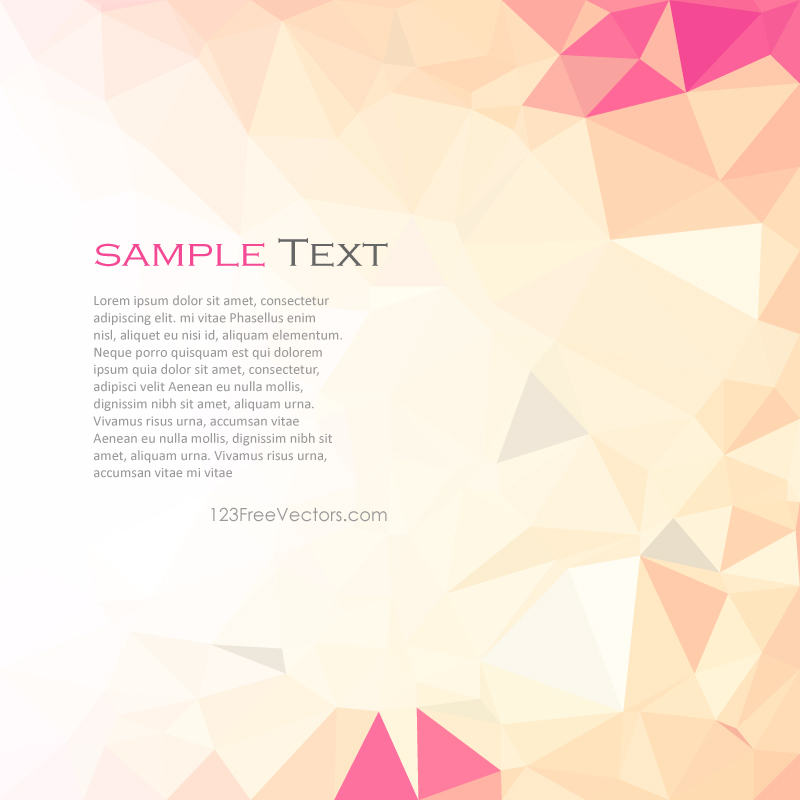 Yellow Pink Low Poly Background Template