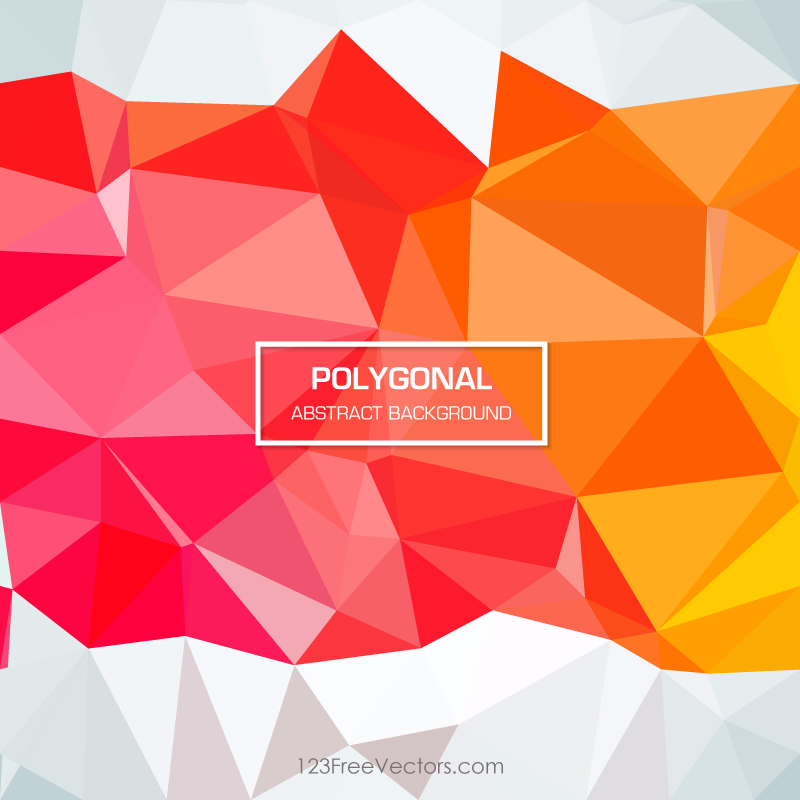 Yellow Pink Polygonal Background Template