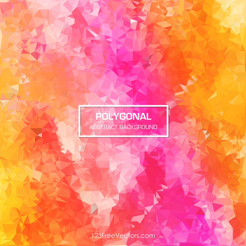 Yellow Pink Geometric Polygon Background Image