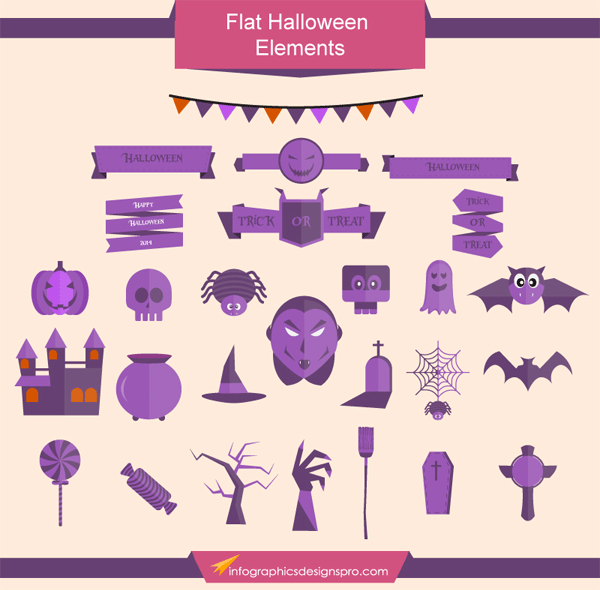 Flat Halloween Vectors