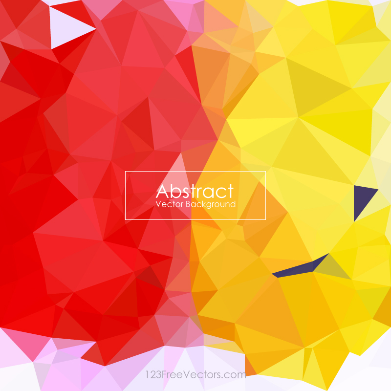 Polygonal Triangular Red Yellow Background Illustrator