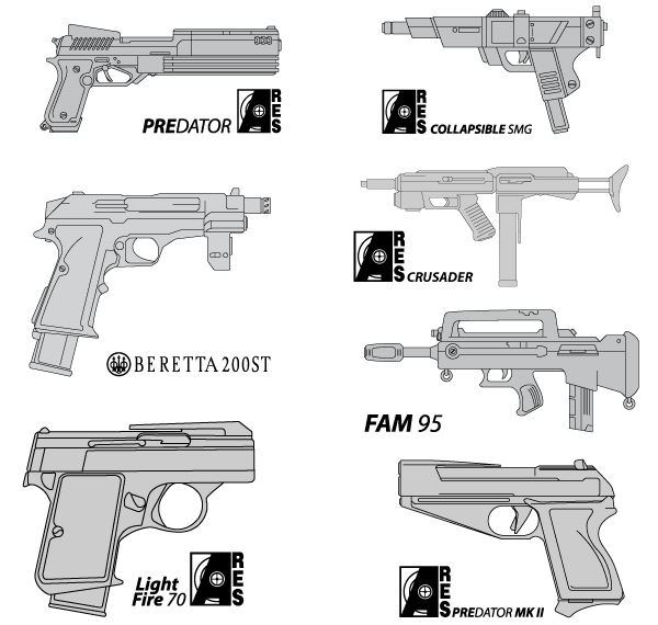 Free Pistol Vector Art