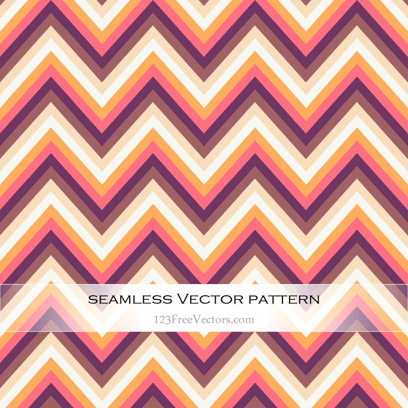 Retro Zig Zag Chevron Pattern Vector