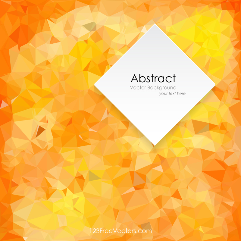 Abstract Yellow Orange Fire Polygonal Background