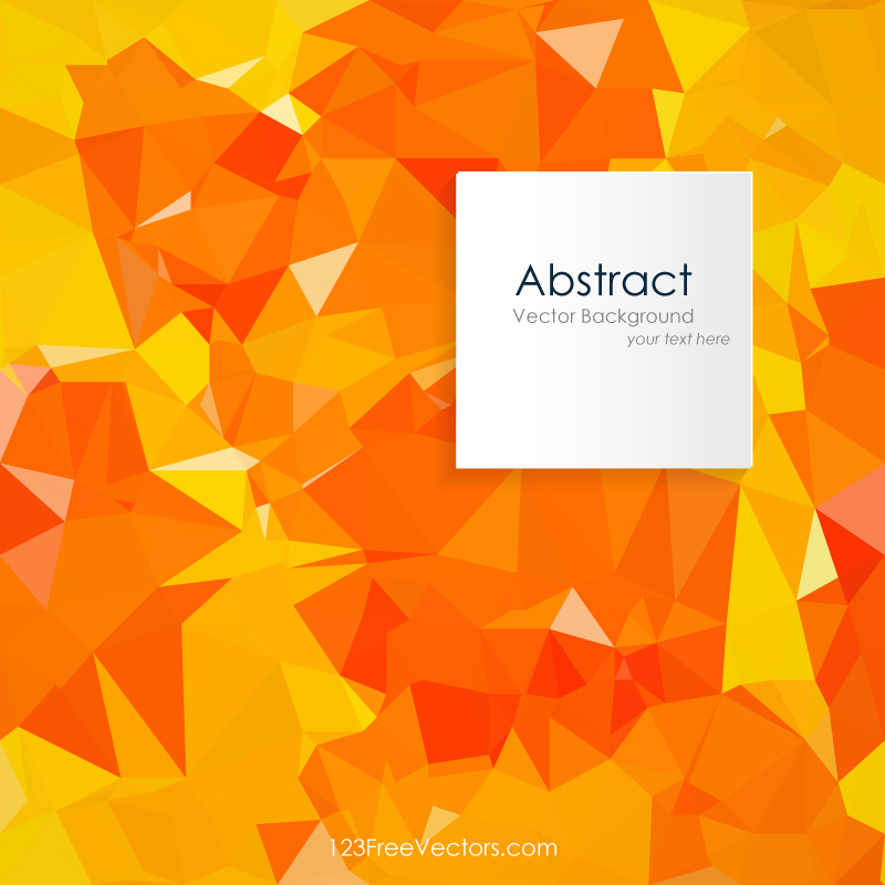 Abstract Red Yellow Fire Polygonal Background