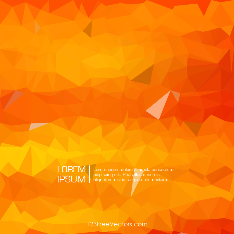 Abstract Fire Polygonal Triangular Background