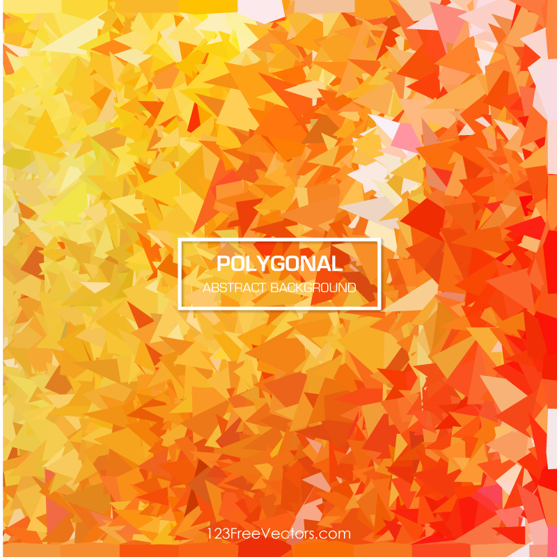 Polygonal Yellow Orange Fire Pattern Background